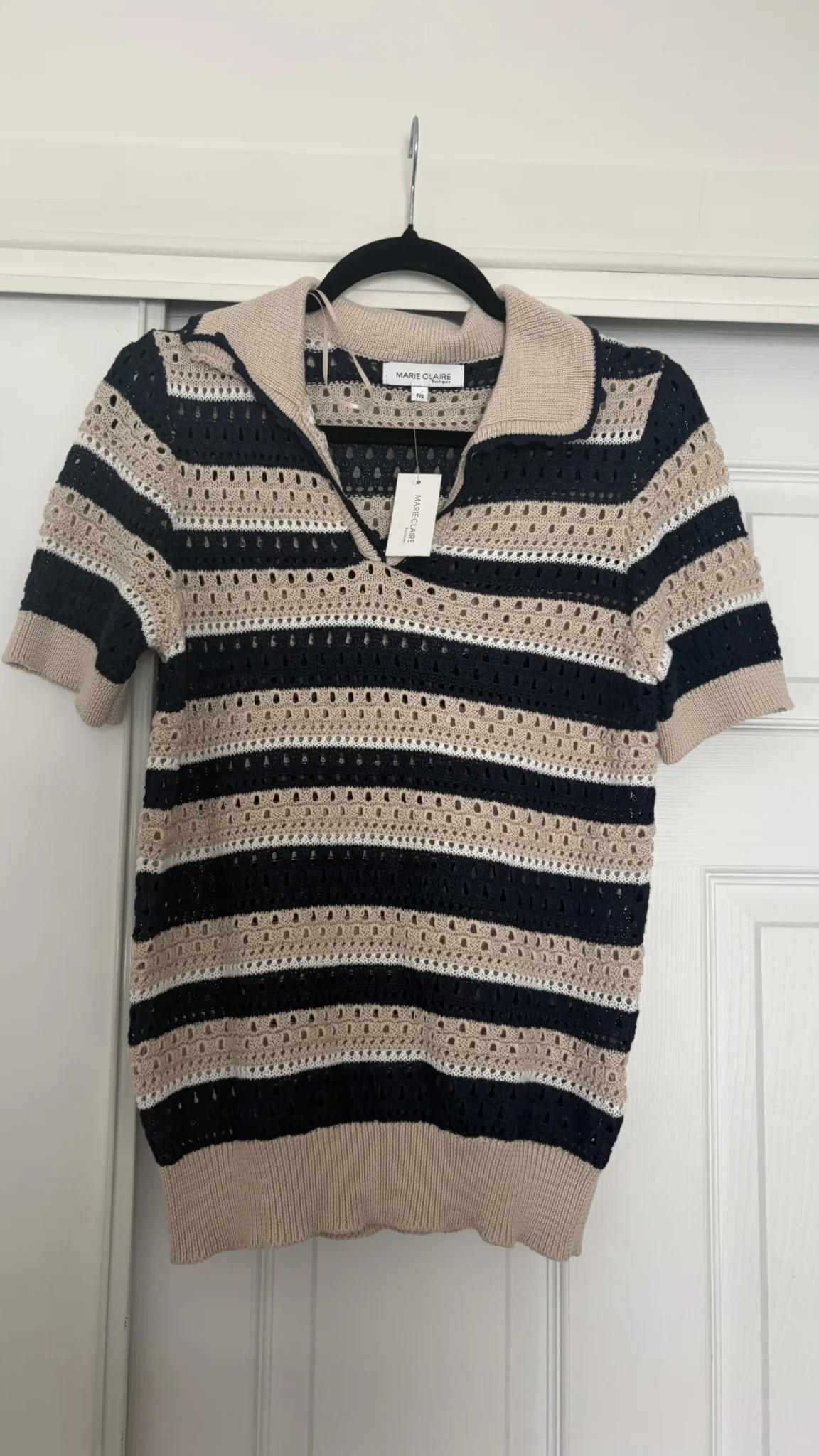 Featured image for Haut tricot rayé