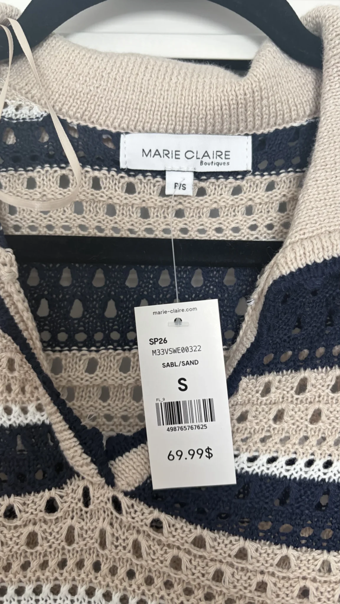 Image for Haut tricot rayé