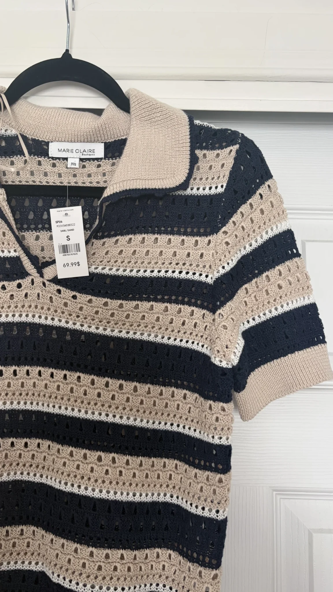 Image for Haut tricot rayé