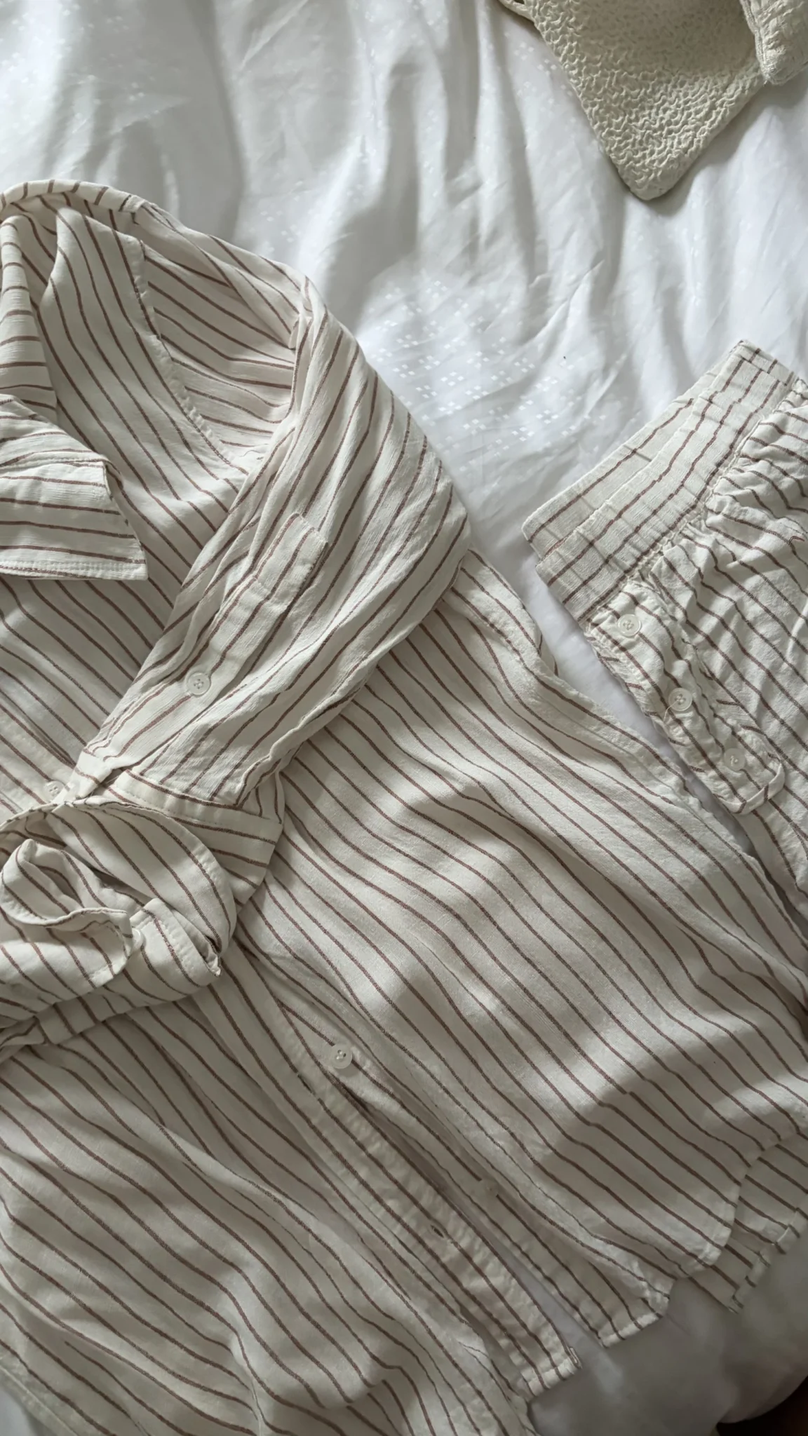 Image for Ensemble lin beige et blanc