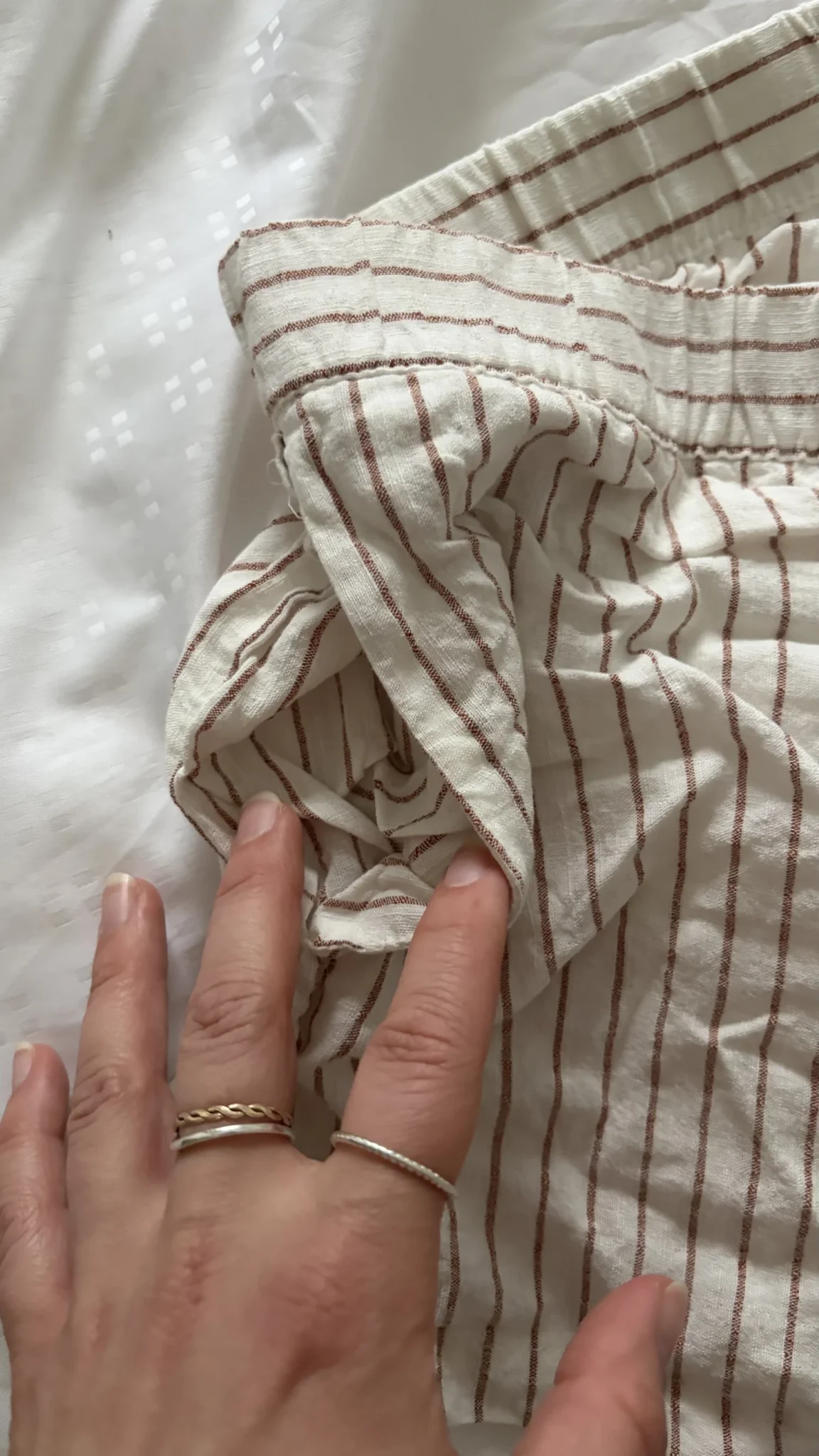 Image for Ensemble lin beige et blanc
