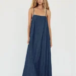 Thumbnail for Robe longue en jean Zara taille M