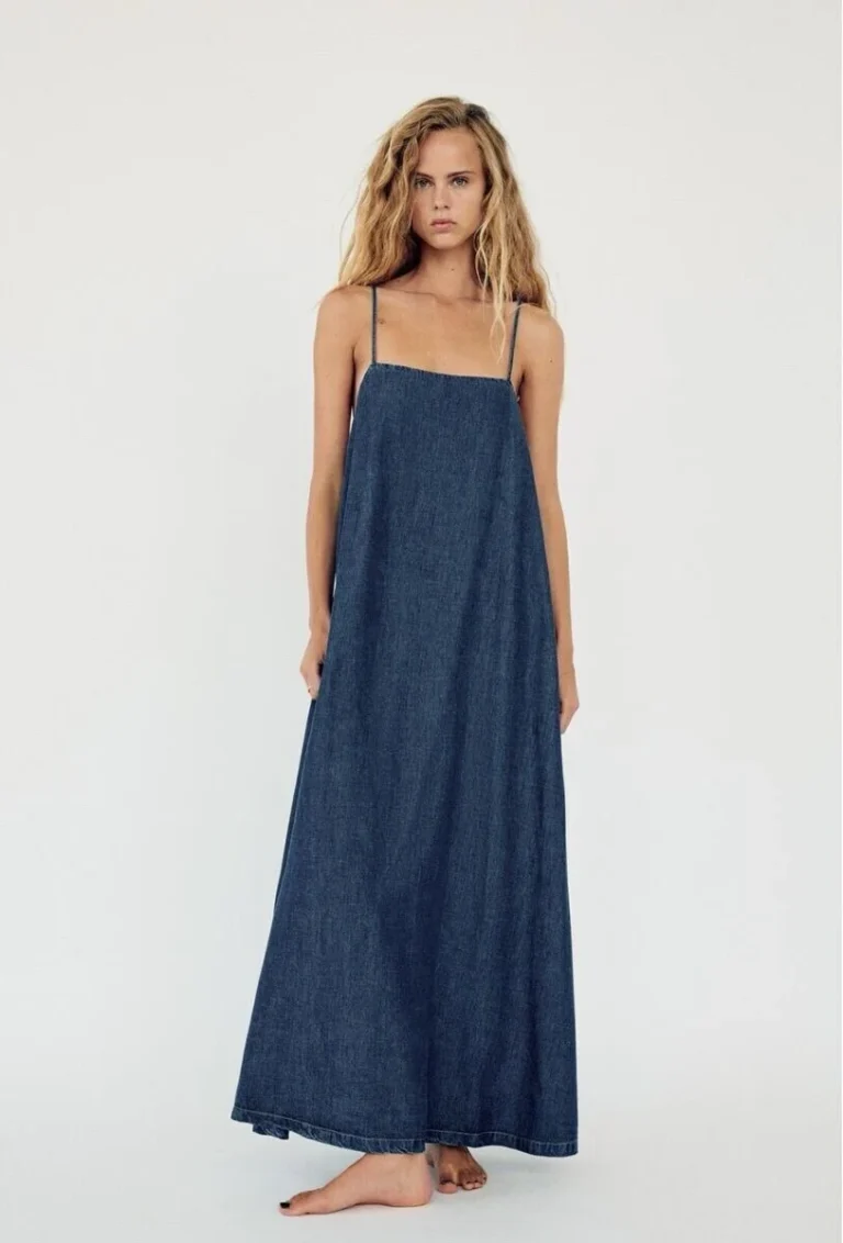 Image for Robe longue en jean Zara taille M