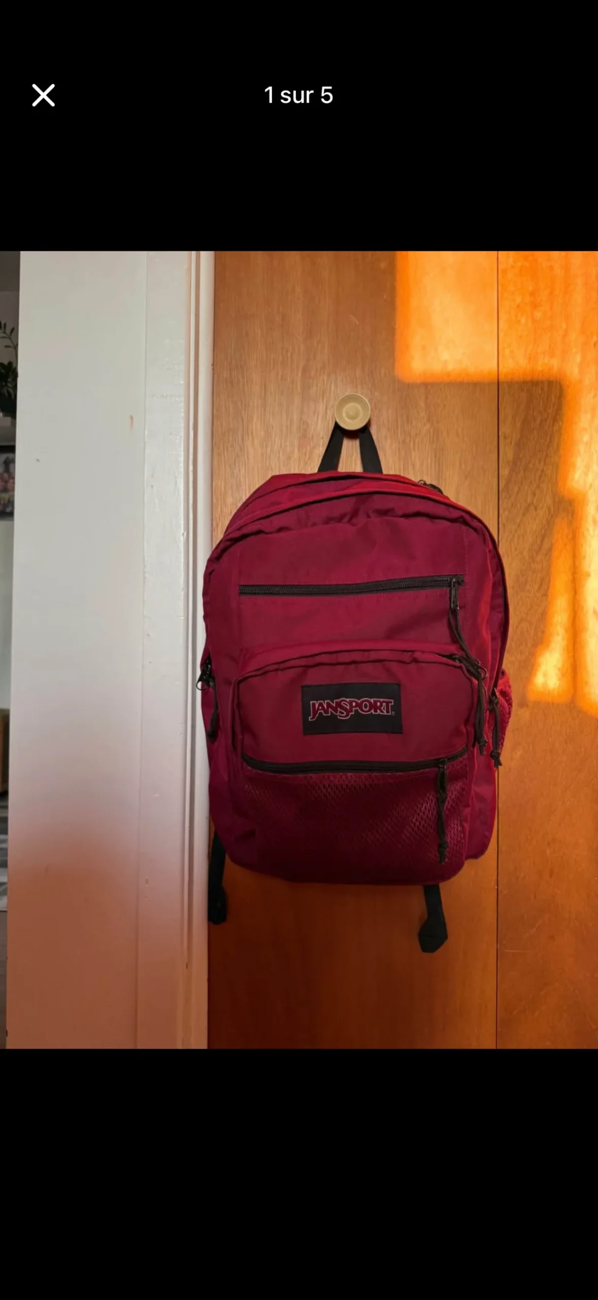 Sac à dos Jansport rouge bourgogne *Autre seconde main