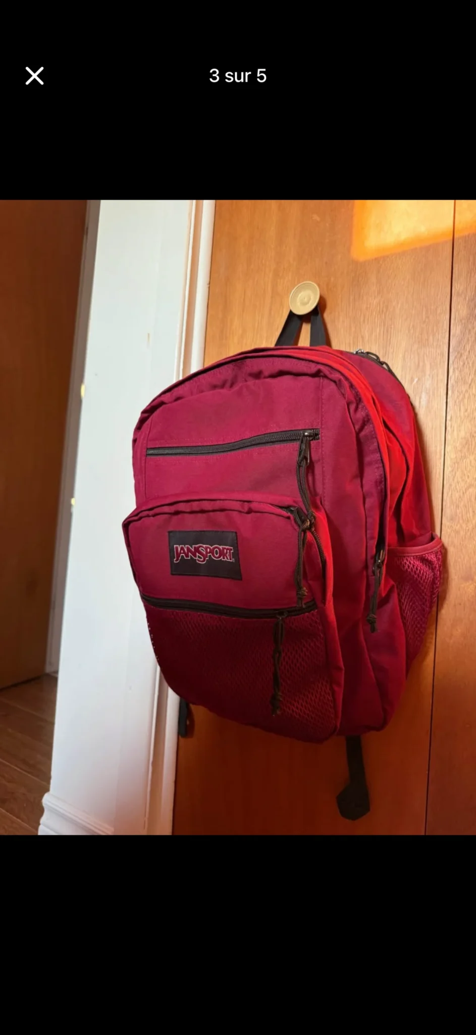 Image for Sac à dos Jansport rouge bourgogne