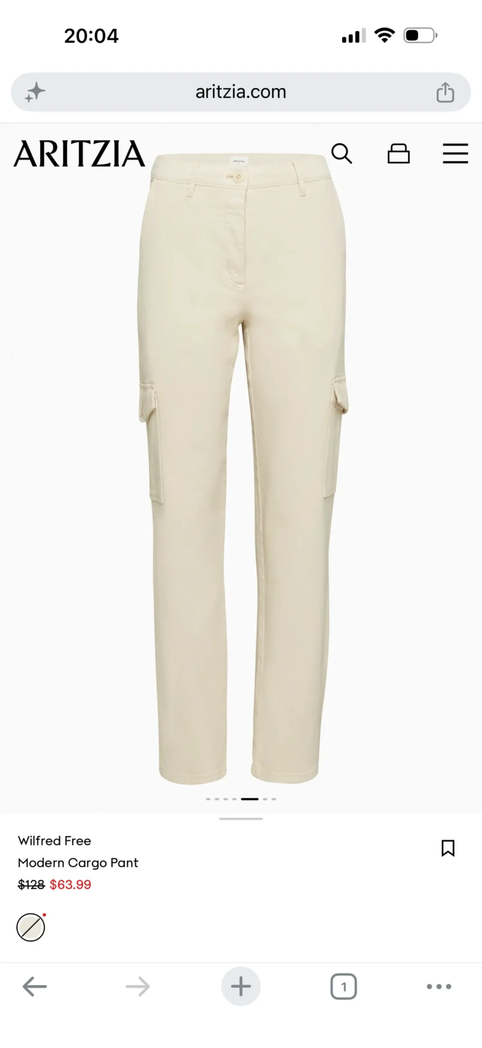 Image for Pantalon cargo Aritzia