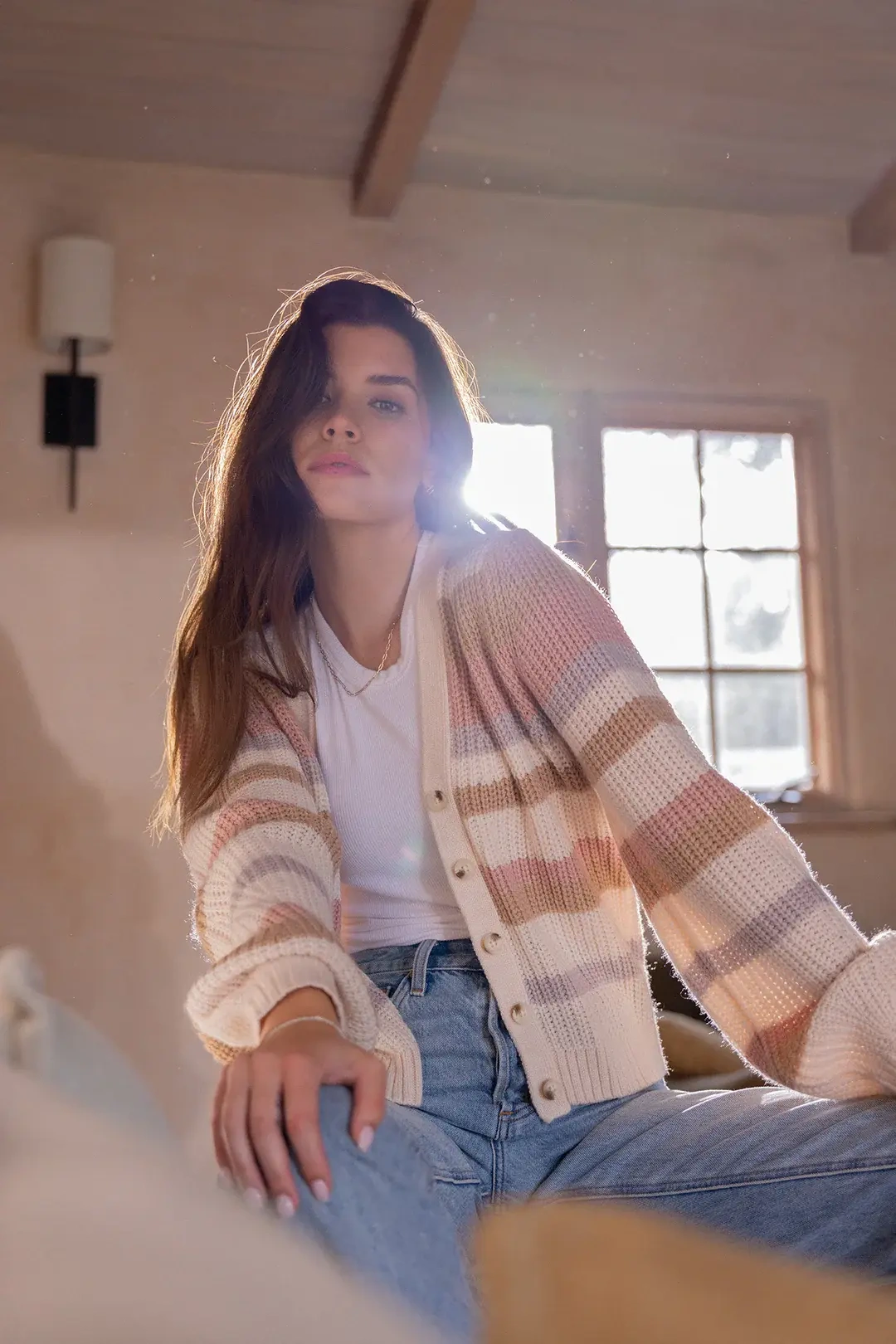 Cardigan rayé Gentle Fawn seconde main