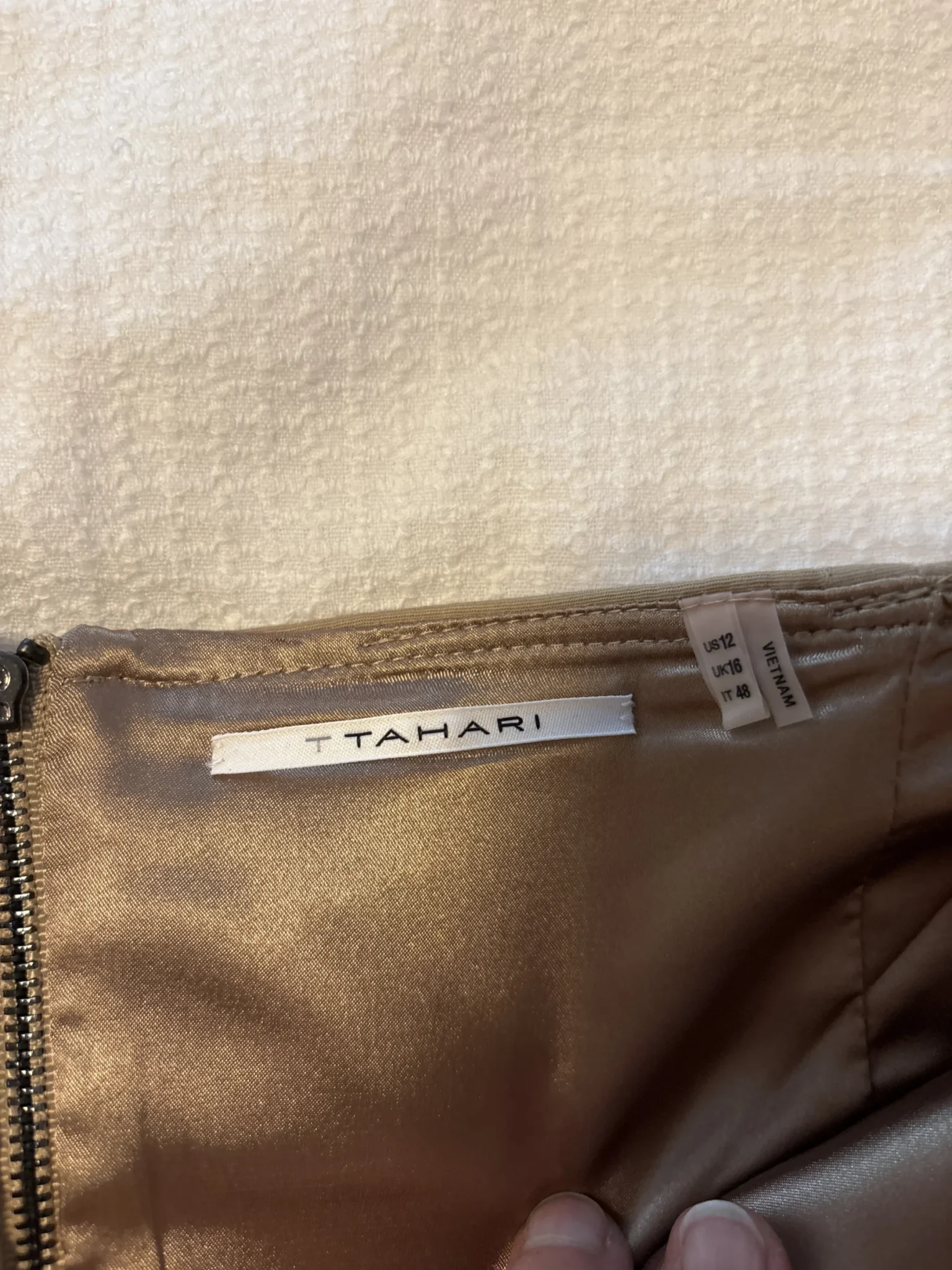 Image for Jupe courte beige marque Tahari