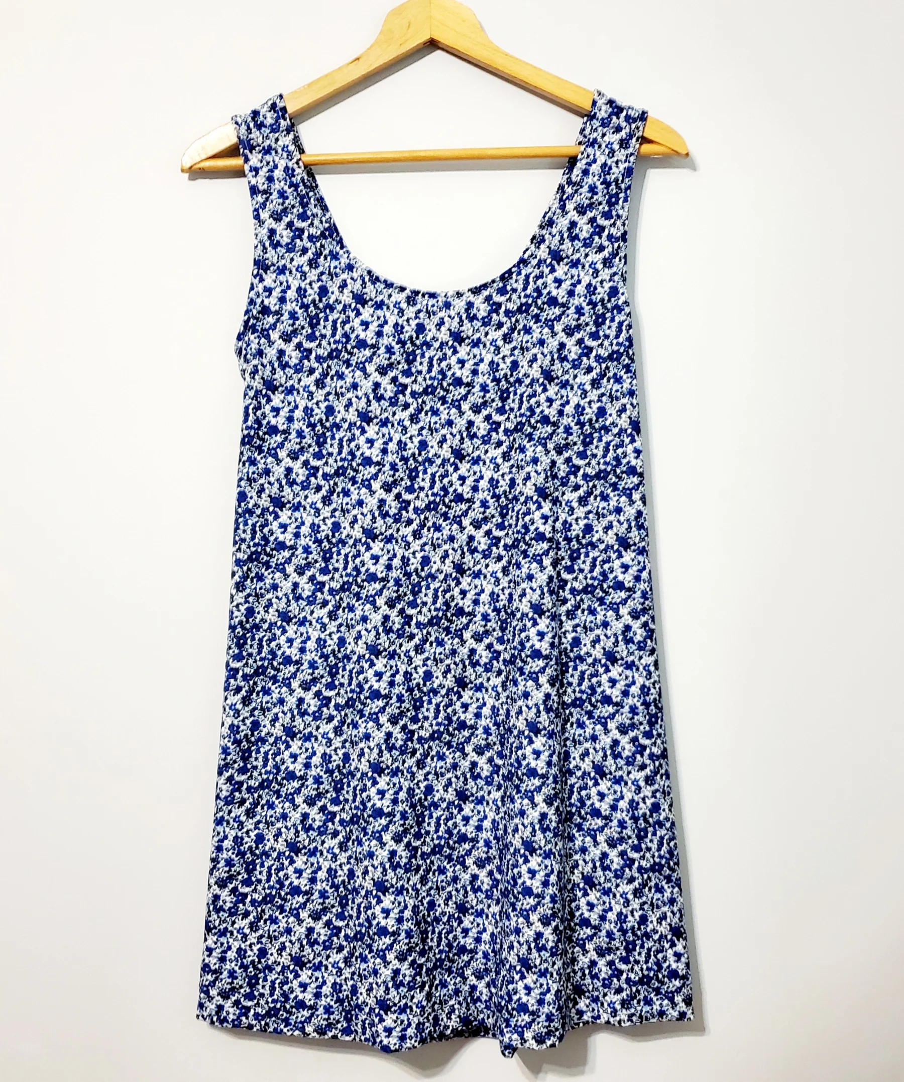 Robe fleurie bleue Mango seconde main