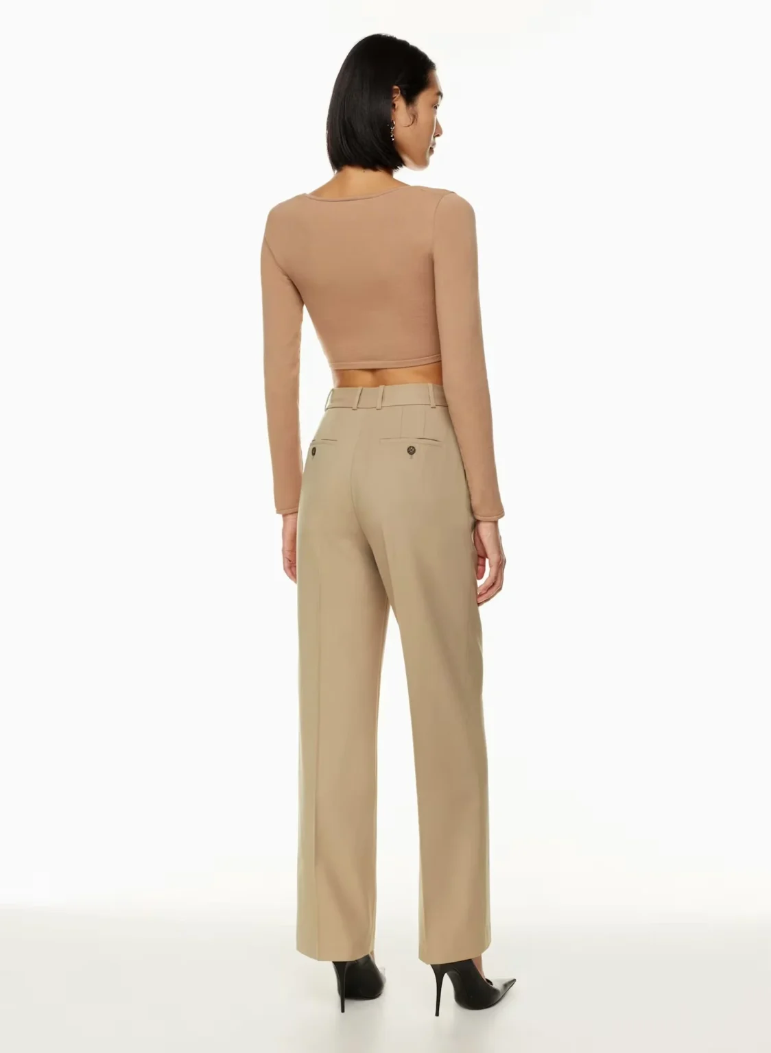 Image for Pantalon beige Agency Aritzia - 95% Laine