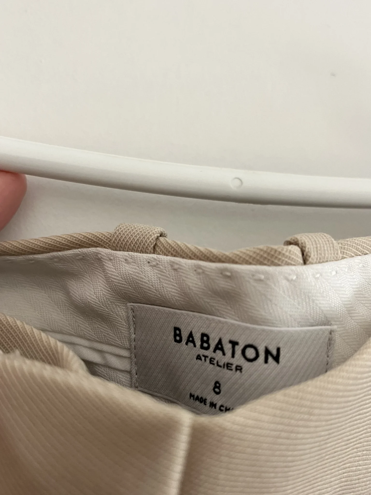 Image for Pantalon beige Agency Aritzia - 95% Laine
