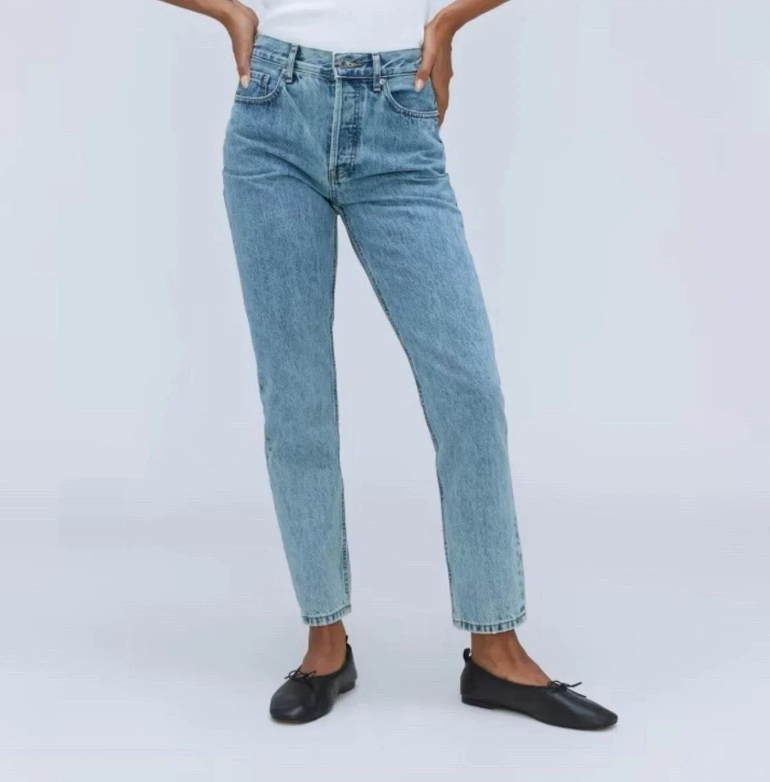 90's cheeky jean bleu Everlane - Coton bio Everlane seconde main