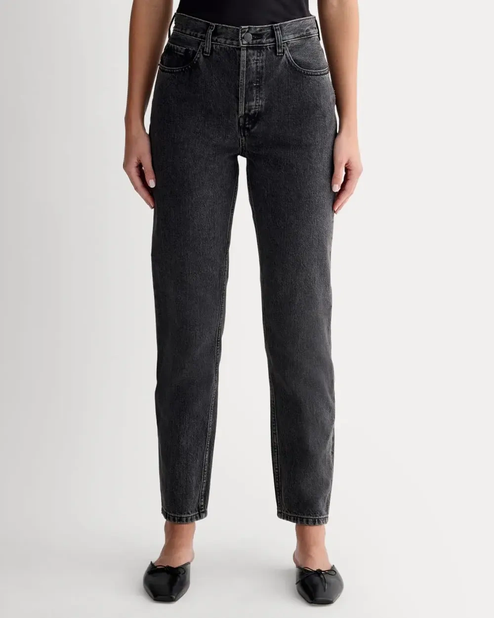 90's cheeky jean noir Everlane - Coton bio Everlane seconde main