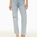 Featured thumbnail for Jean droit taille haute Arlo, Coton Bio - Aritzia