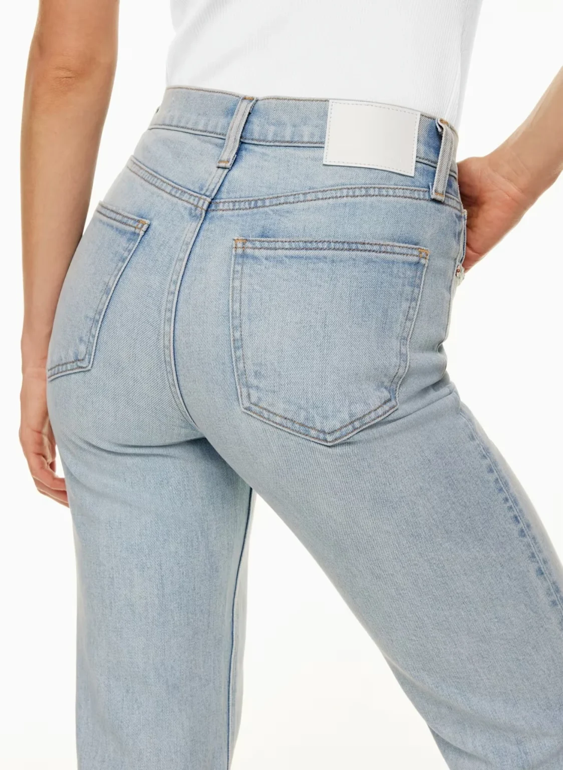 Image for Jean droit taille haute Arlo, Coton Bio - Aritzia