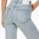 Thumbnail for Jean droit taille haute Arlo, Coton Bio - Aritzia