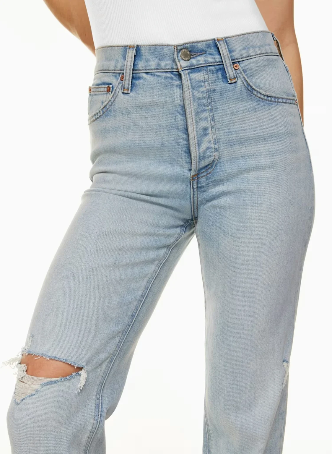 Image for Jean droit taille haute Arlo, Coton Bio - Aritzia