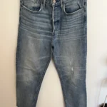Thumbnail for Jean droit taille haute Arlo, Coton Bio - Aritzia