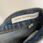 Thumbnail for Jean droit taille haute Arlo, Coton Bio - Aritzia