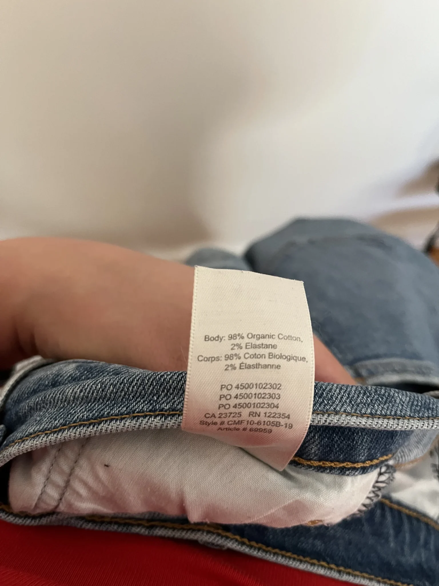 Image for Jean droit taille haute Arlo, Coton Bio - Aritzia