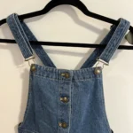 Thumbnail for Denim pinafore mini dress - Simons