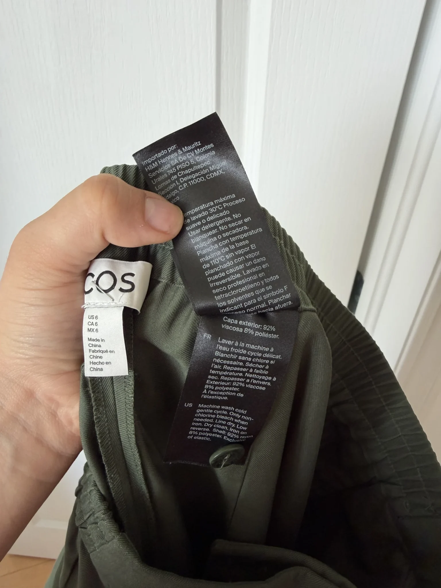 Image for Pantalon femme COS kaki taille 6