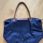 Thumbnail for Sac Longchamp Large modèle le Pliage bleu marine et cuir marron