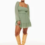 Featured thumbnail for Robe Aritzia Wilfred modèle Tempest verte taille S