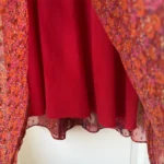 Thumbnail for Robe longue Taylor taille 4 motifs fleuris rouge et rose