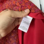 Thumbnail for Robe longue Taylor taille 4 motifs fleuris rouge et rose