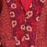 Thumbnail for Robe longue Taylor taille 4 motifs fleuris rouge et rose