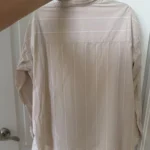 Thumbnail for Chemise oversize Wilfred Free Aritzia taille XS rayé blanche et beige