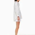 Thumbnail for Chemise oversize Wilfred Free Aritzia taille XS rayé blanche et beige