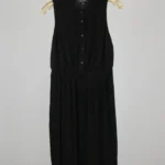 Featured thumbnail for Sleeveless midi dress with accordion pleats.