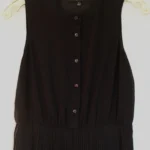 Thumbnail for Sleeveless midi dress with accordion pleats.