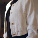 Thumbnail for Cream-coloured buckled waistcoat with gold buttons