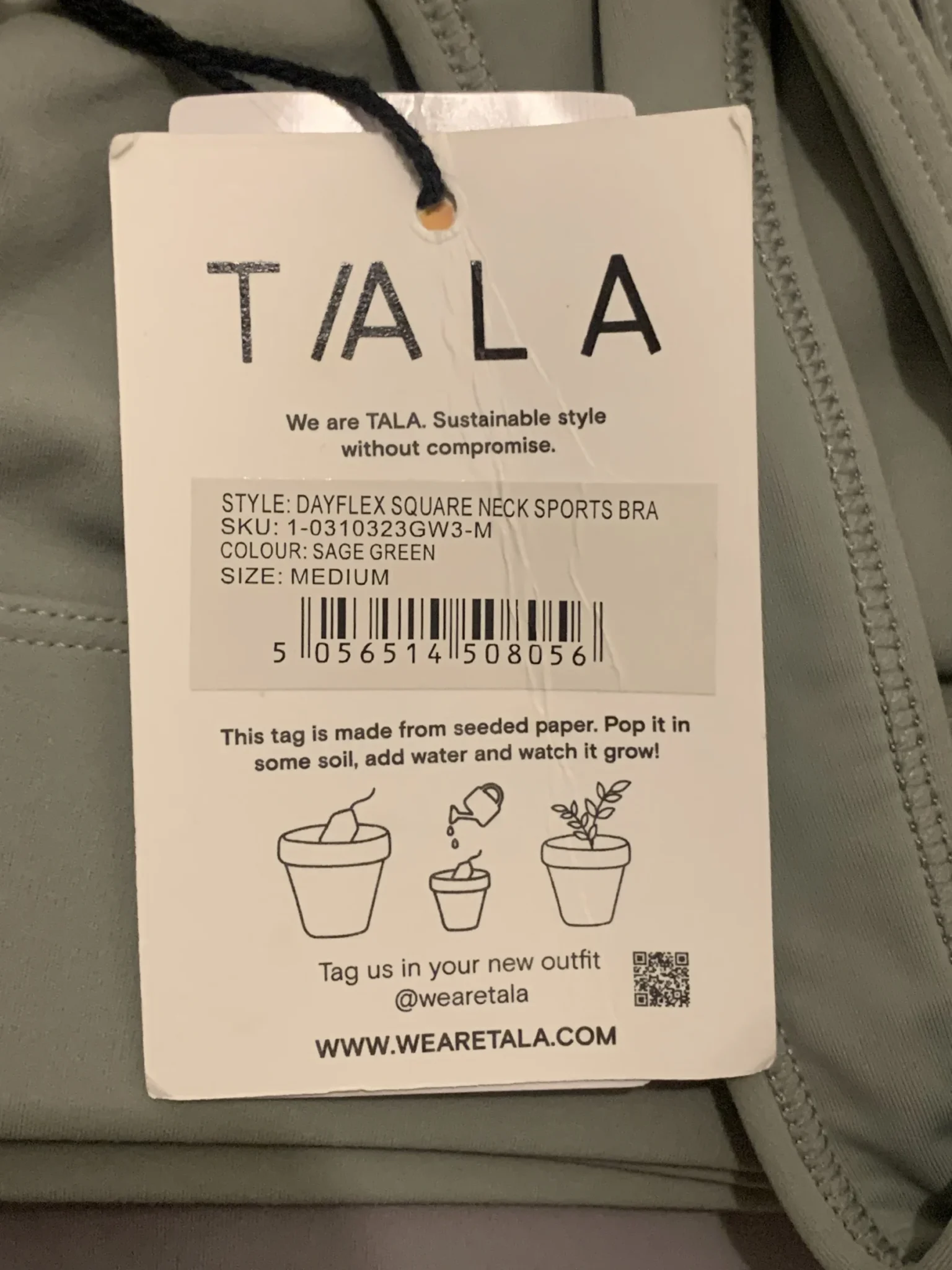 Image for Khaki sports top - TALA