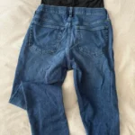 Thumbnail for GAP Dark Blue Straight-Leg Maternity Jeans with Black Overband