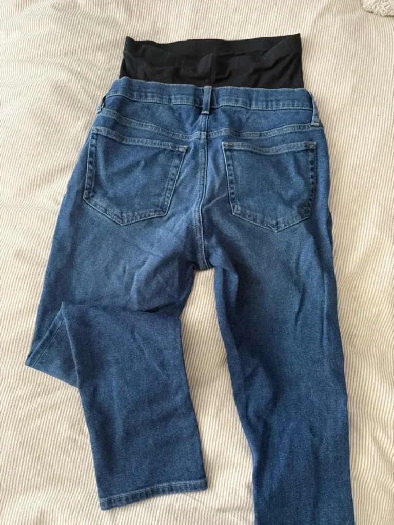 Image for GAP Dark Blue Straight-Leg Maternity Jeans with Black Overband