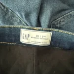 Thumbnail for GAP Dark Blue Straight-Leg Maternity Jeans with Black Overband
