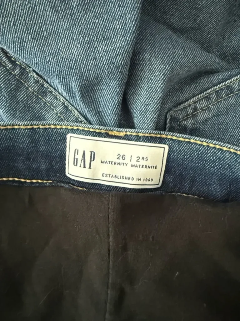 Image for GAP Dark Blue Straight-Leg Maternity Jeans with Black Overband