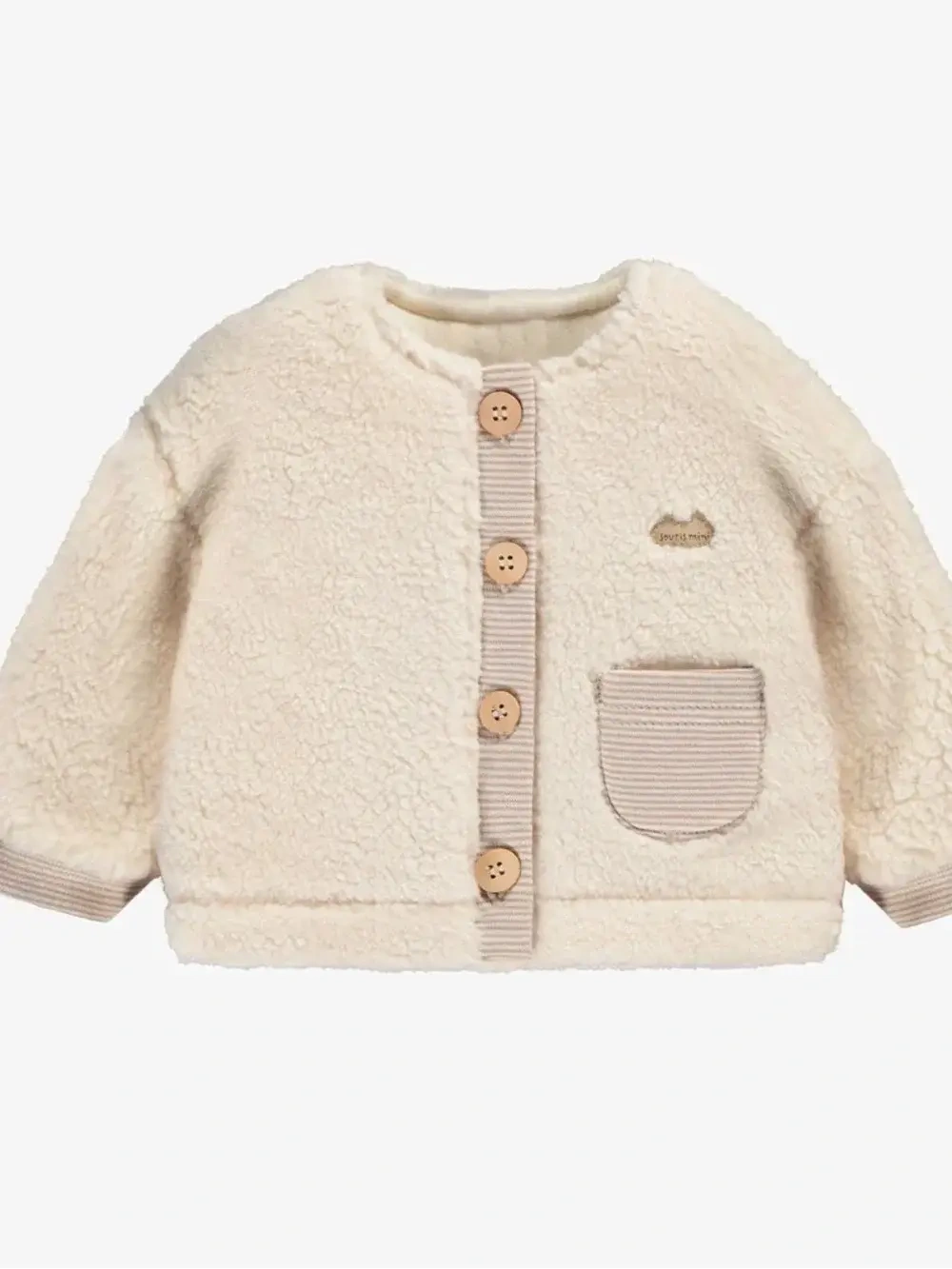 Manteau / veste sherpa crème 3-6 mois Souris Mini seconde main