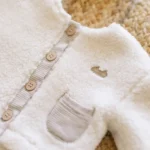 Thumbnail for Manteau / veste sherpa crème 3-6 mois