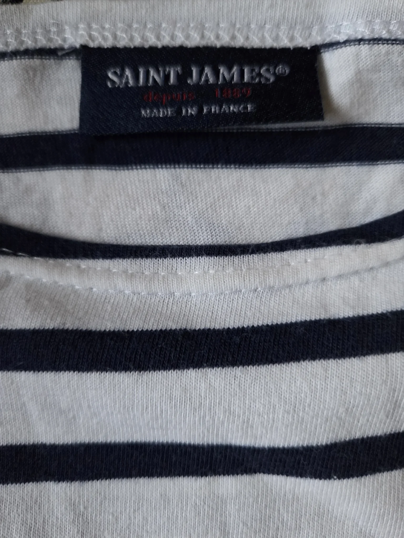 Image for Saint James-Superbe marinière  bleu marine et blanc