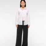 Featured thumbnail for Pantalon Abercrombie & Fitch taille médium longueur régulière porté une seule fois hyper confortable (style lin mais vraiment plus de qualité)