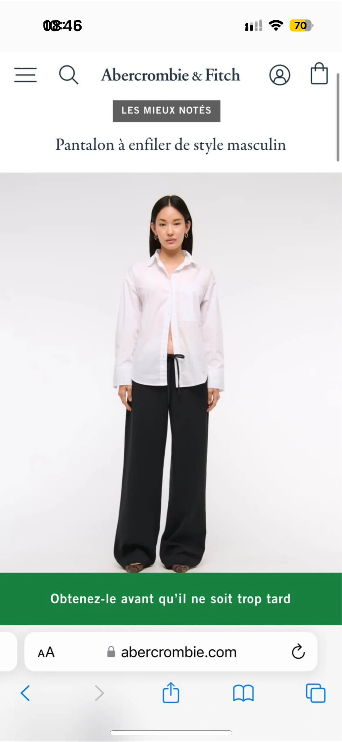 Pantalon Abercrombie and Fitch / taille médium/  longueur régulière porté une seule fois hyper confortable (style lin mais vraiment plus de qualité) Abercrombie and Fitch seconde main