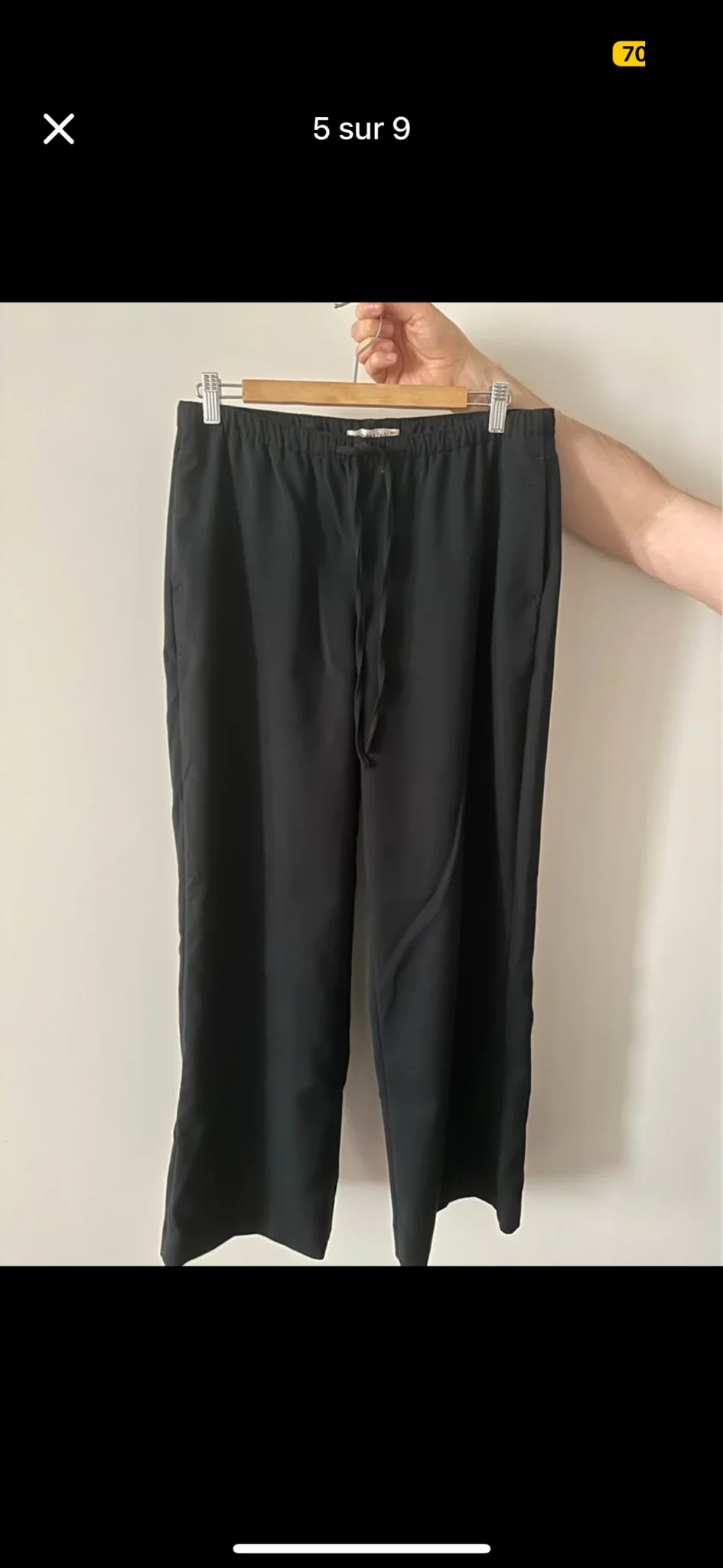 Image for Pantalon Abercrombie & Fitch taille médium longueur régulière porté une seule fois hyper confortable (style lin mais vraiment plus de qualité)