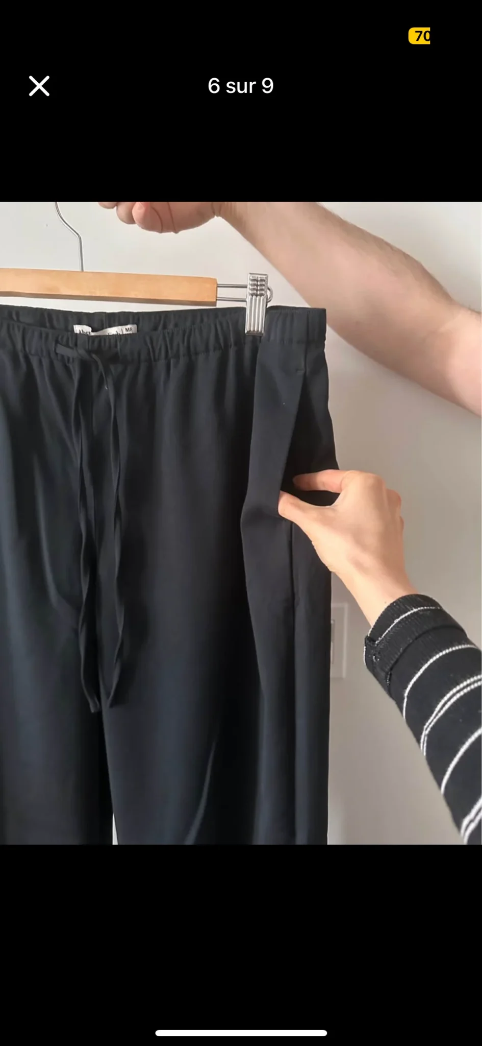 Image for Pantalon Abercrombie & Fitch taille médium longueur régulière porté une seule fois hyper confortable (style lin mais vraiment plus de qualité)