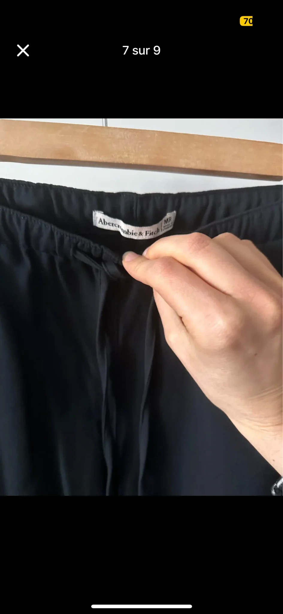 Image for Pantalon Abercrombie & Fitch taille médium longueur régulière porté une seule fois hyper confortable (style lin mais vraiment plus de qualité)