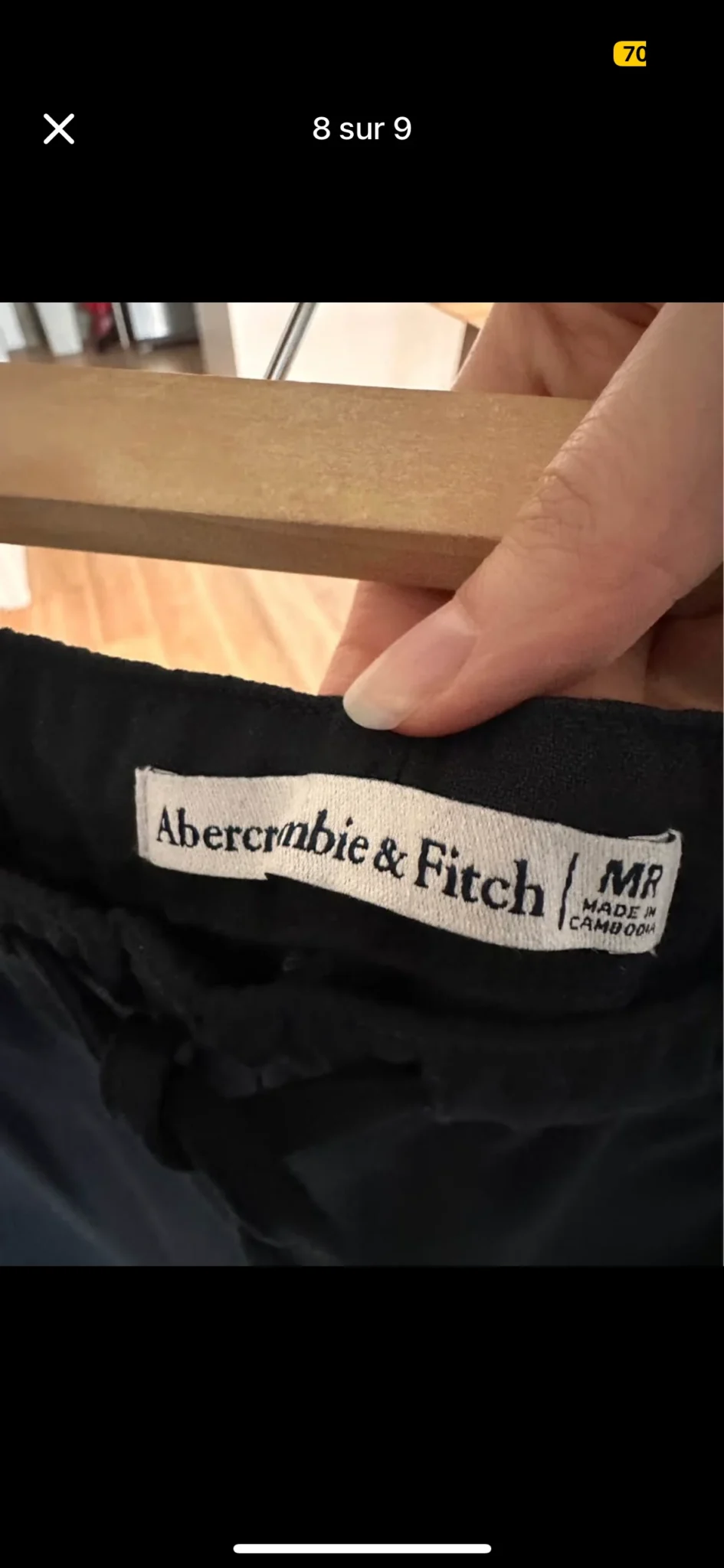 Image for Pantalon Abercrombie & Fitch taille médium longueur régulière porté une seule fois hyper confortable (style lin mais vraiment plus de qualité)